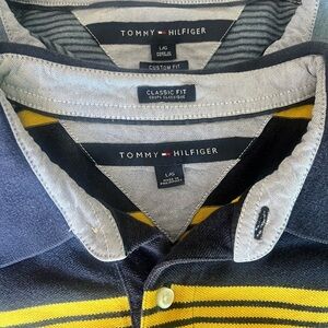 !!BUNDLE!! TWO Tommy Hilfiger Striped Polo (Can be sold separately) Men’s Large